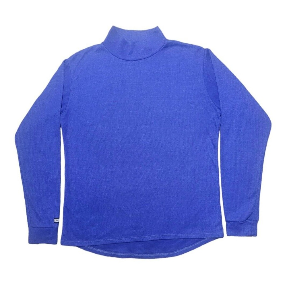 Brooks Shirt Womens Medium Purple Running Long Sleeve Mock Neck Therma Tec